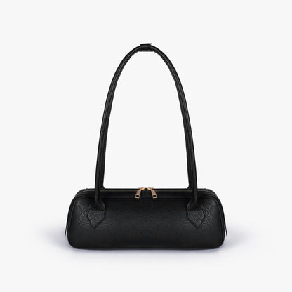 Black east-west baguette bag