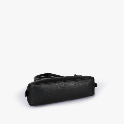 Black east-west baguette bag