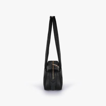Black east-west baguette bag