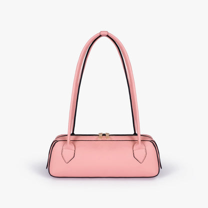 Blush pink east-west baguette bag
