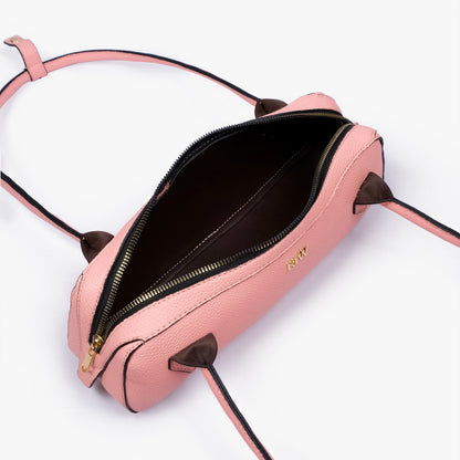 Blush pink east-west baguette bag
