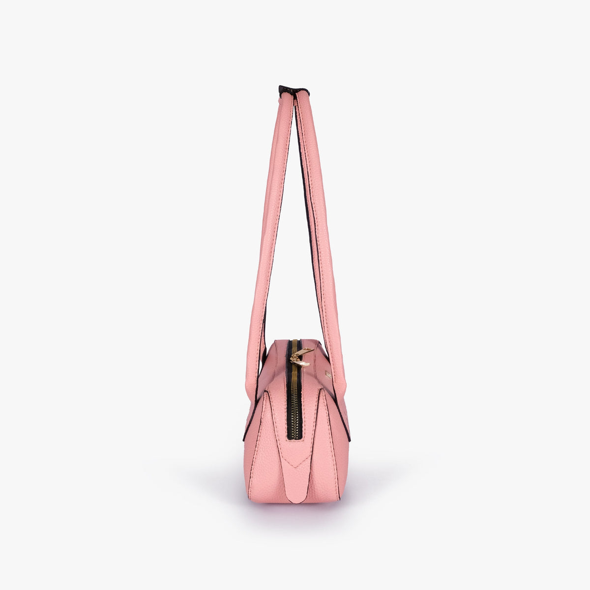 Blush pink east-west baguette bag