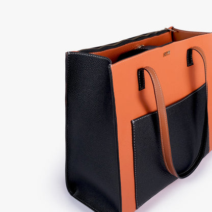 Ember color blocking tote