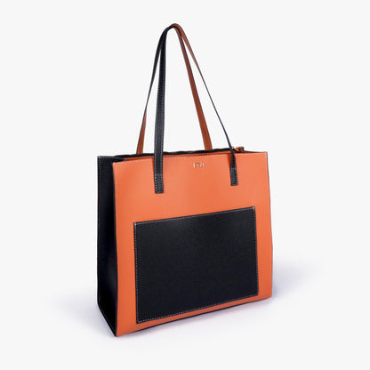 Ember color blocking tote