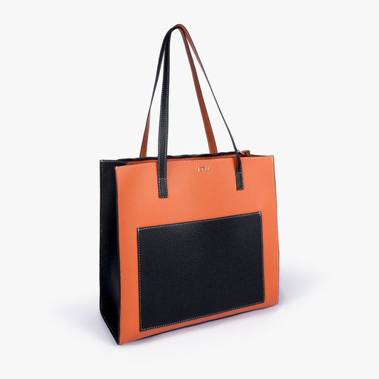 Ember color blocking tote