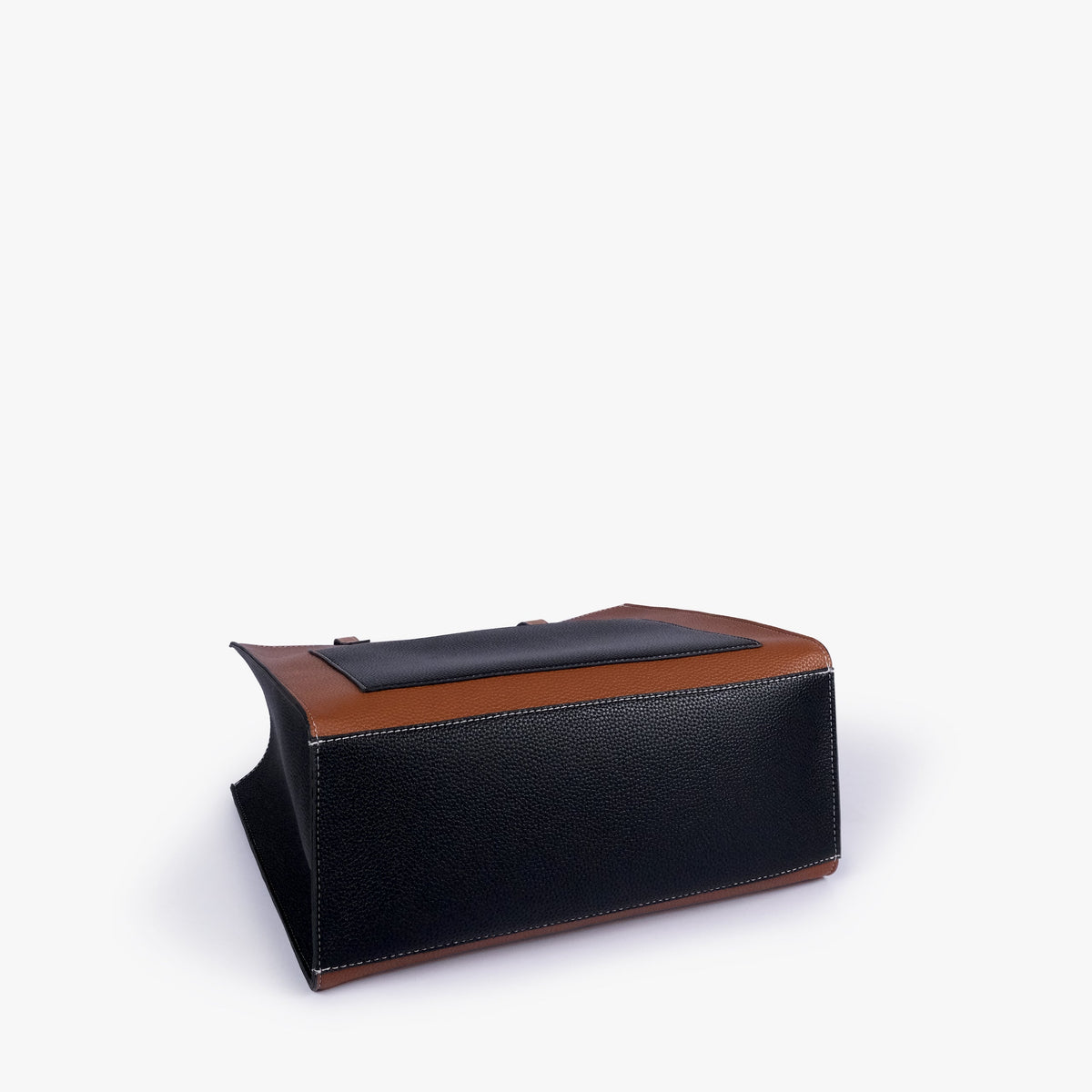 Espresso color blocking tote
