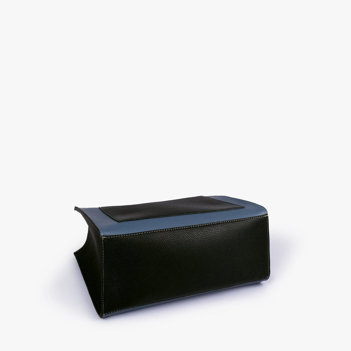 Indigo color blocking tote