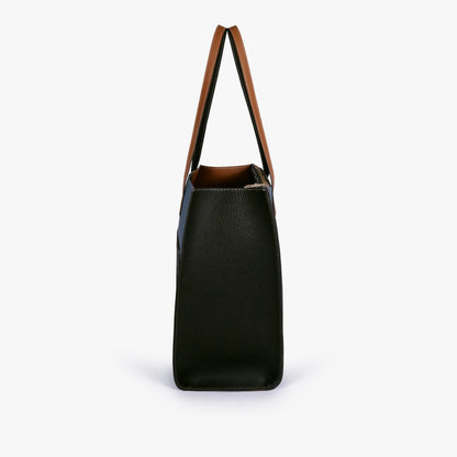 Indigo color blocking tote