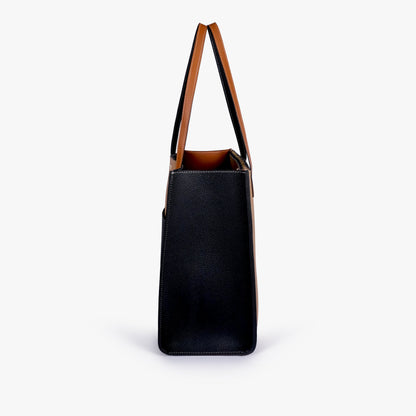 Macchiato color blocking tote