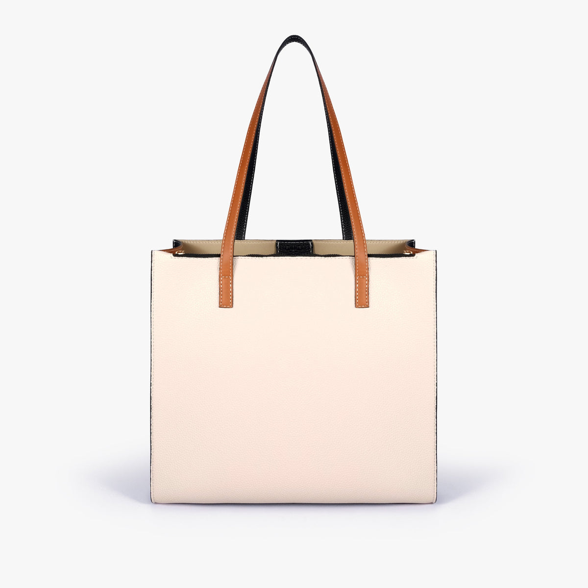 Monochrome color blocking tote