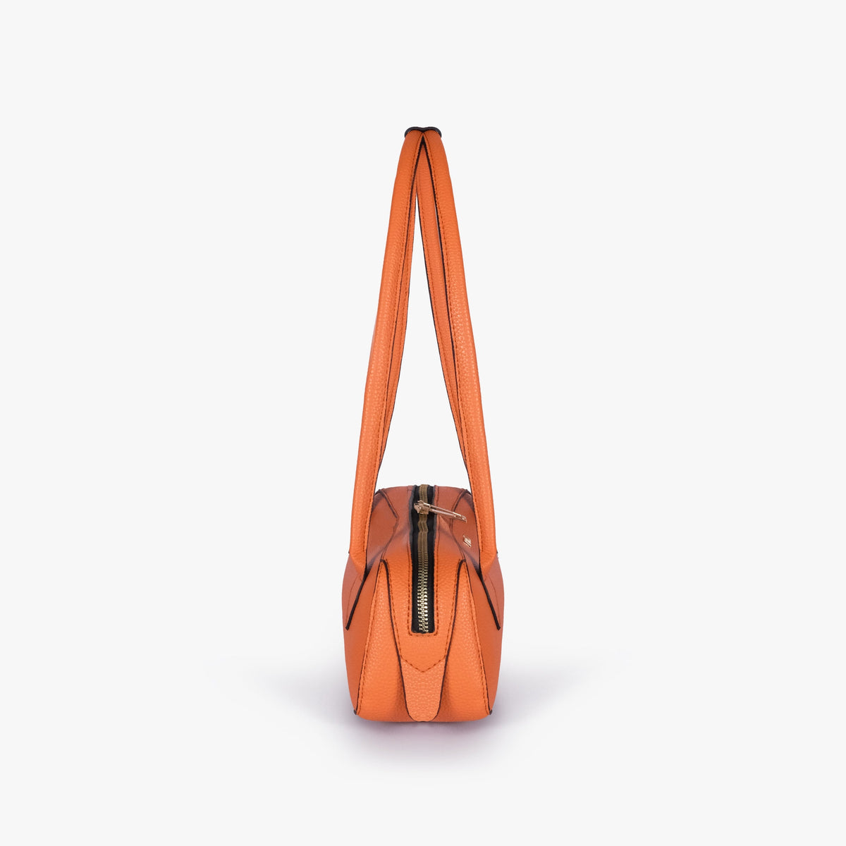 Orange east-west baguette bag