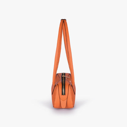 Orange east-west baguette bag